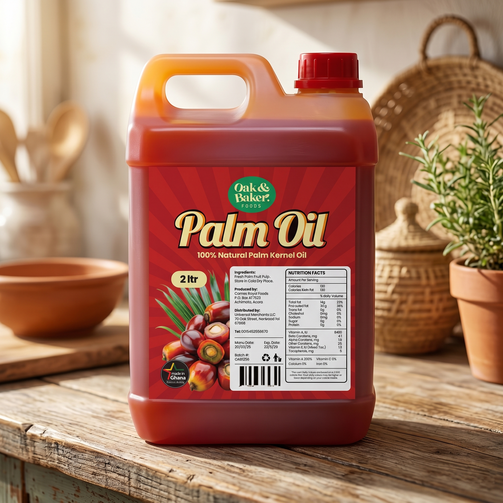 Oak and Baker Palm Oil 2L
