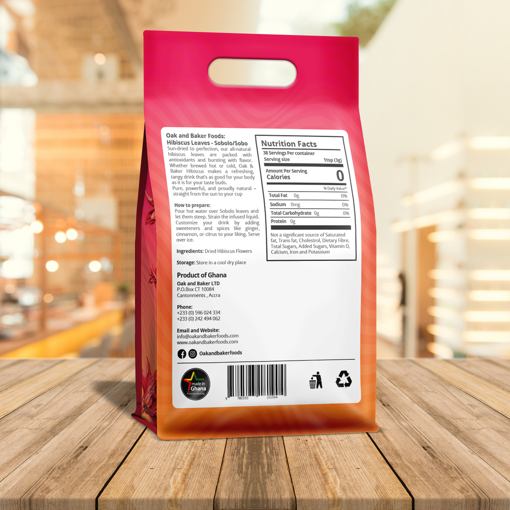 Oak and Baker Hibiscus Leaves/Sobolo 100g