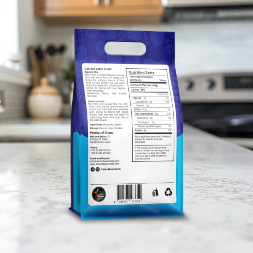 Oak and Baker Banku Mix  2.2lbs (1kg)