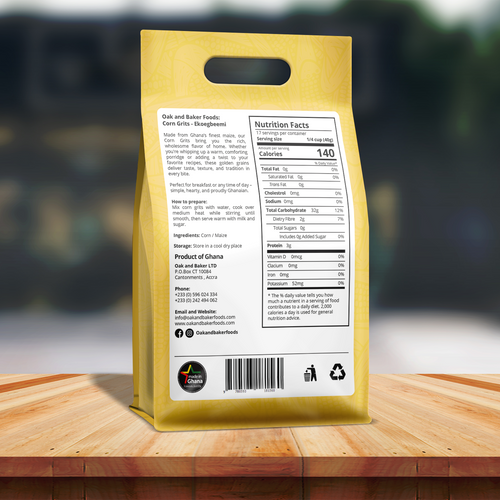 Oak and Baker Corn Grits 2.2Lbs