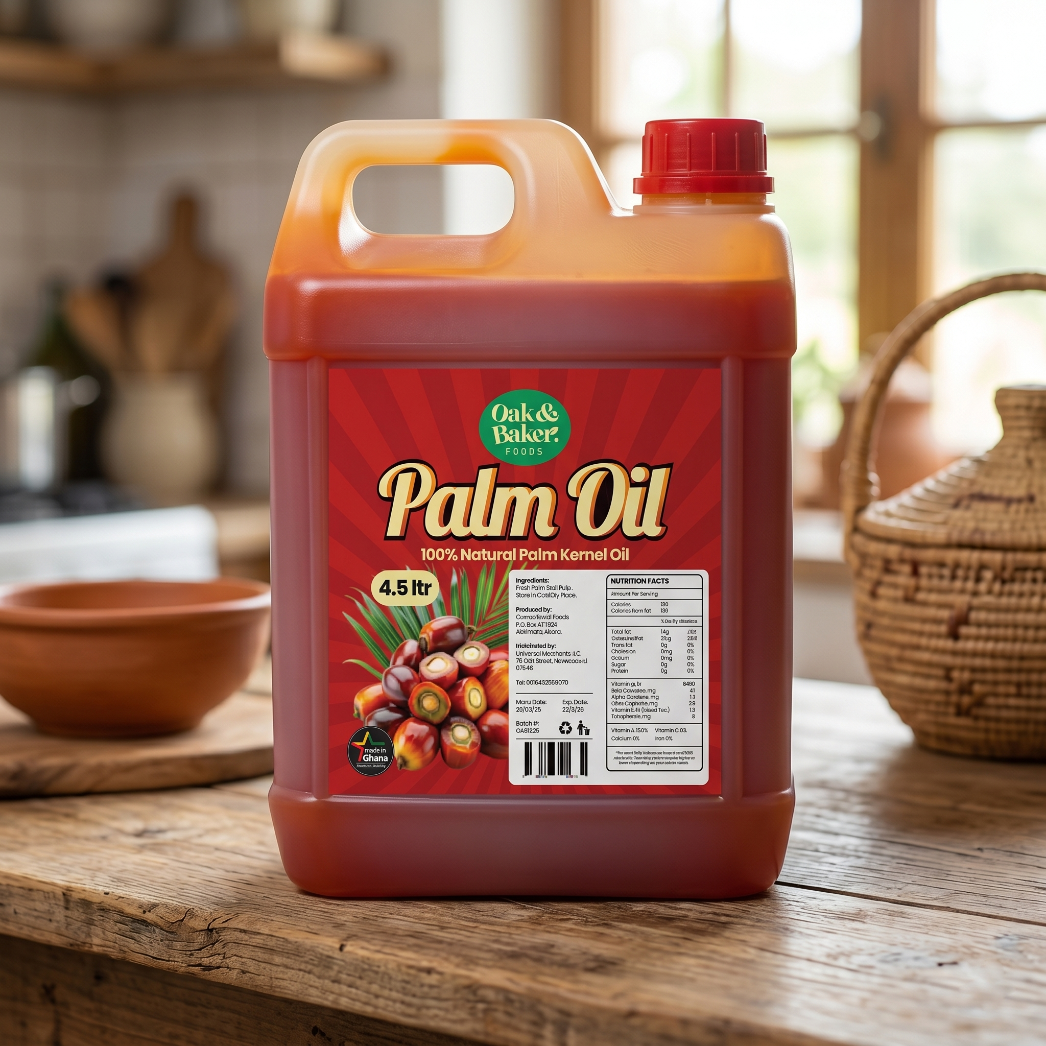 Oak and Baker Palm Oil 4.5Ltr
