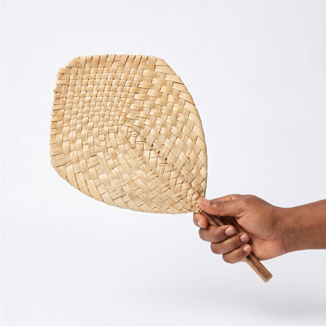 Oak and Baker Woven Straw Fan (Papa)